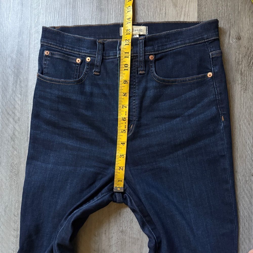 Madewell Skinny Flare Jeans 28 Waist Dark Wash Raw Hem - Picture 7 of 10